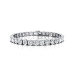 0.50ct Each Round Brilliant Cut Diamond Tennis Bracelet - GeumJewels