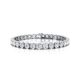 0.50ct Each Round Brilliant Cut Diamond Tennis Bracelet - GeumJewels