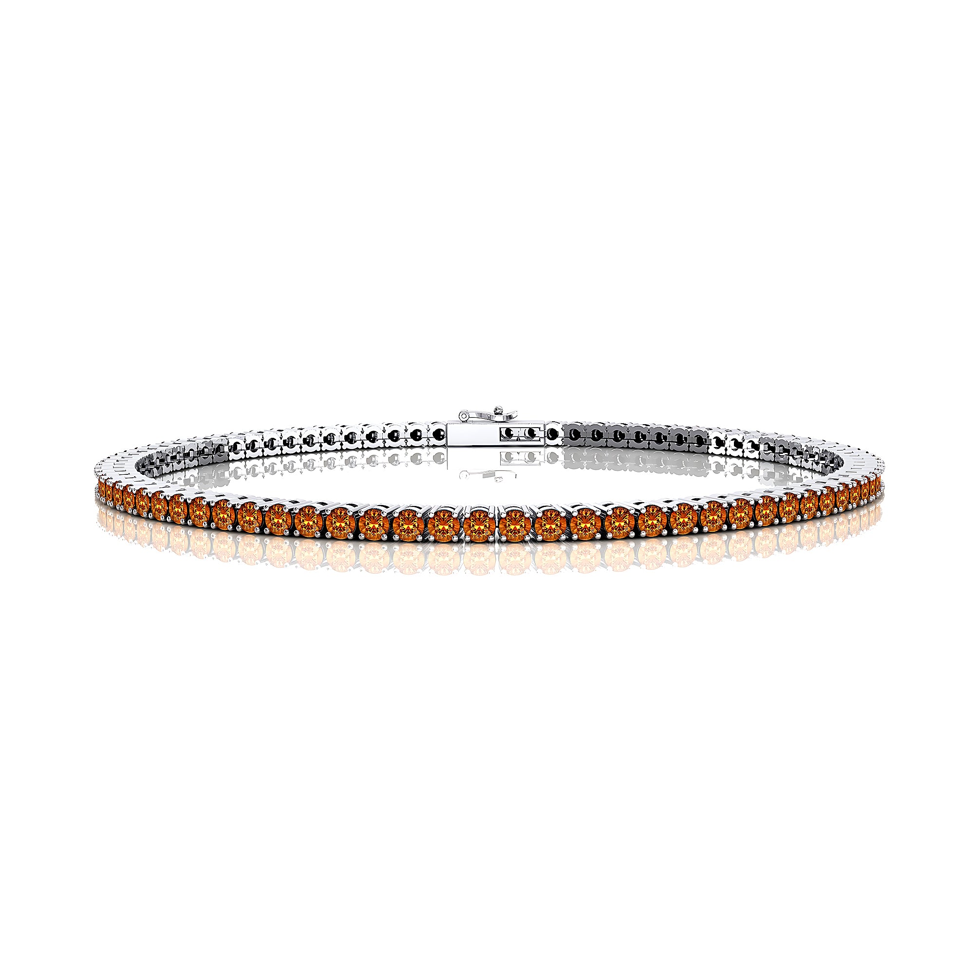 2mm Round Citrine Tennis Bracelet - GeumJewels
