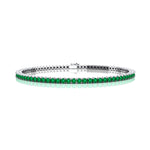 2mm Round Emerald Tennis Bracelet - GeumJewels