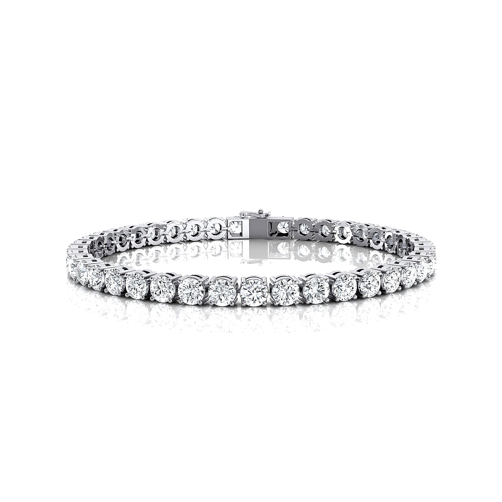 0.25ct Each Round Brilliant Cut Diamond Tennis Bracelet - GeumJewels
