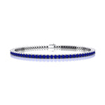 2mm Round Blue Sapphire Tennis Bracelet - GeumJewels