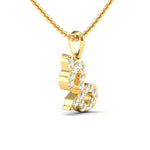 Capricorn Zodiac Diamond Charm Gold Pendant - GeumJewels