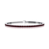 2mm Round Garnet Tennis Bracelet - GeumJewels