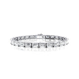 0.50ct Each Horizontally set Emerald Cut Diamond Tennis Bracelet - GeumJewels