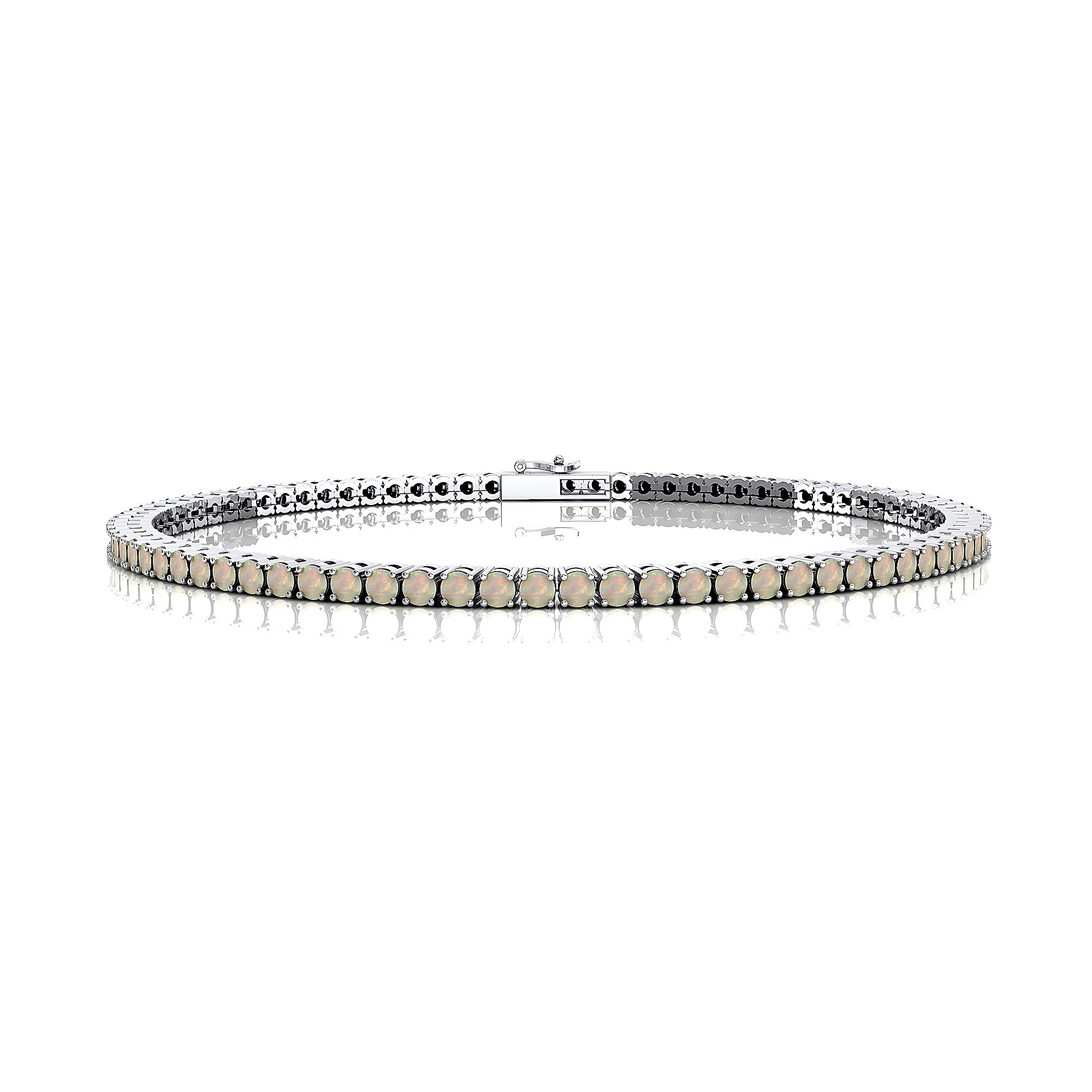2mm Round Ethiopian Opal Tennis Bracelet - GeumJewels