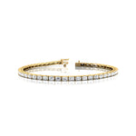 0.10Ct each Horizontally Set Emerald Cut Diamond Tennis Bracelet - GeumJewels