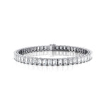 0.25ct Each Vertically set Emerald Cut Diamond Tennis Bracelet - GeumJewels