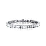 0.25ct Each Vertically set Emerald Cut Diamond Tennis Bracelet - GeumJewels