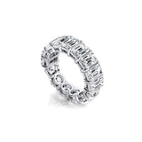 2 Way Diamond Emerald & Round Eternity Ring - GeumJewels