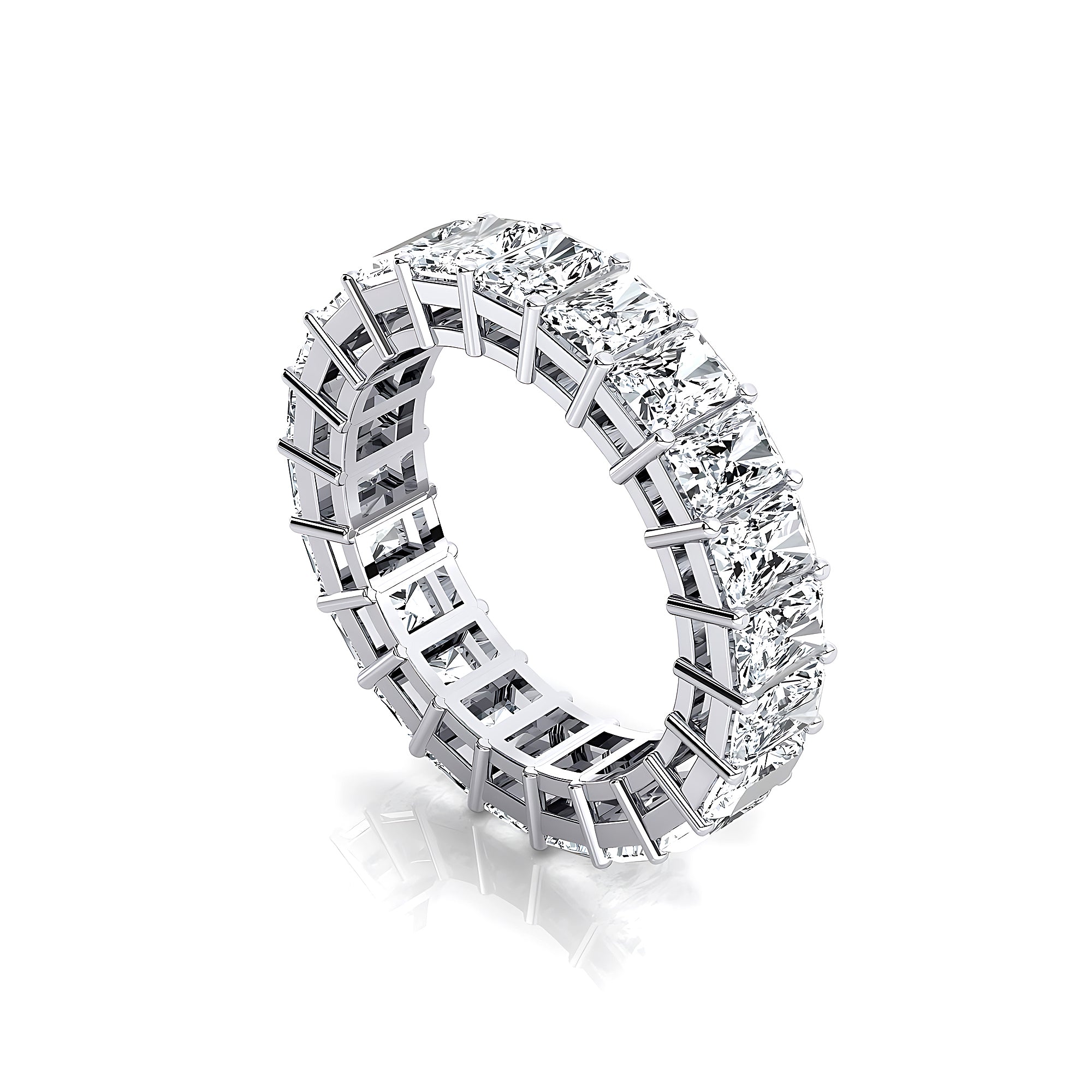 0.25ct each Radiant cut Diamond Eternity Ring - GeumJewels