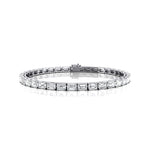 0.25ct Each Horizontally set Emerald Cut Diamond Tennis Bracelet - GeumJewels