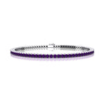 2mm Round Amethyst Tennis Bracelet - GeumJewels