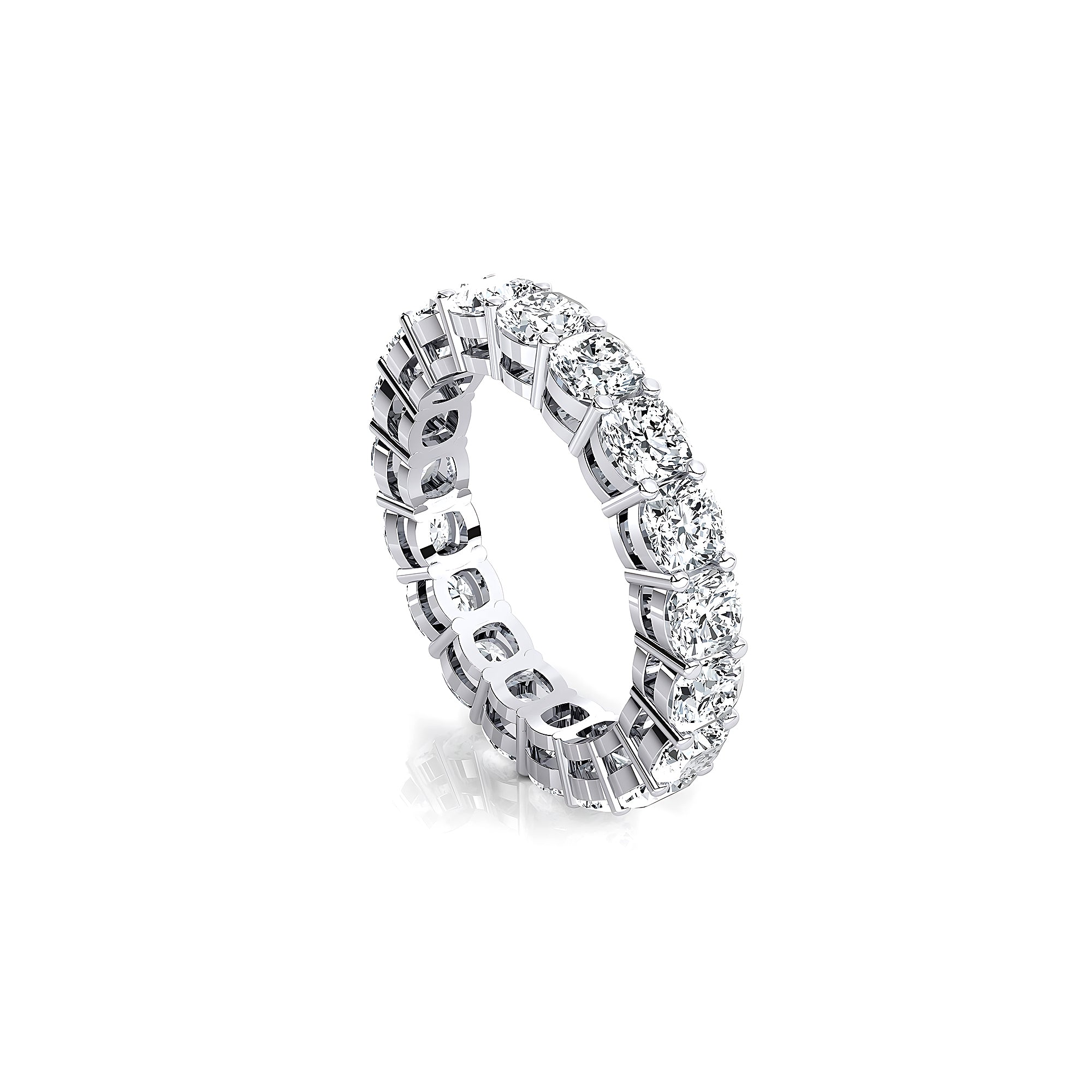 0.25ct each Cushion Square cut Diamond Eternity Ring - GeumJewels