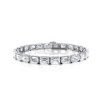 1ct Each Horizontally set Emerald Cut Diamond Tennis Bracelet - GeumJewels