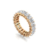 0.25ct each Radiant cut Diamond Eternity Ring - GeumJewels