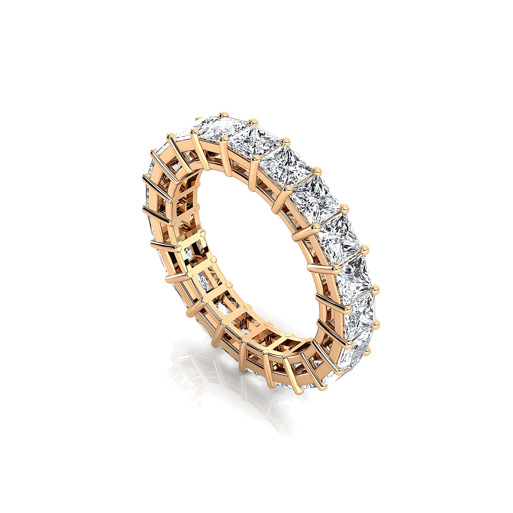 0.25Cts each Princess Cut Diamond Eternity Ring - GeumJewels