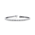 0.10Ct each Horizontally Set Emerald Cut Diamond Tennis Bracelet - GeumJewels