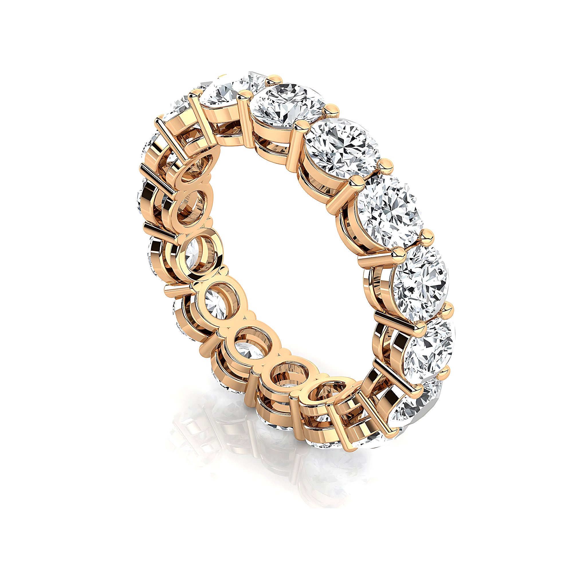 0.25ct each Brilliant Round Diamond Eternity Ring - GeumJewels