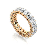 0.25ct each Emerald cut Diamond Eternity Ring - GeumJewels