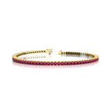 2mm Round Pink Sapphire Tennis Bracelet - GeumJewels