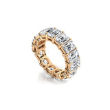 2 Way Diamond Emerald & Round Eternity Ring - GeumJewels