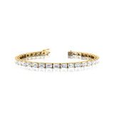 0.25ct Each Horizontally set Emerald Cut Diamond Tennis Bracelet - GeumJewels
