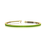 2mm Round Peridot Tennis Bracelet - GeumJewels