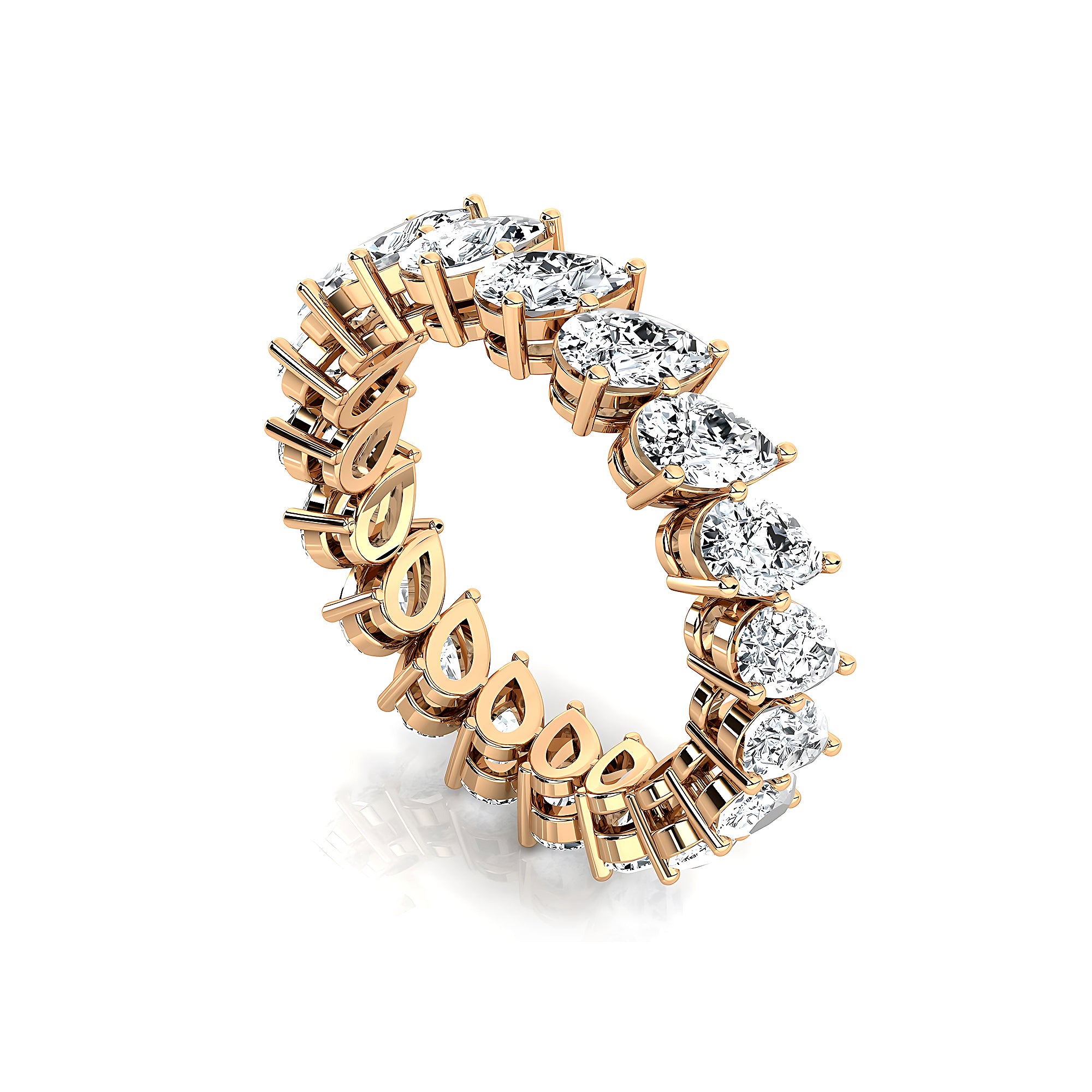 0.25ct each Pear Cut Diamond Eternity Ring - GeumJewels
