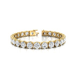 1ct Each Round Brilliant Cut Solitaire Diamond Tennis Bracelet - GeumJewels