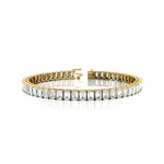 0.25ct Each Vertically set Emerald Cut Diamond Tennis Bracelet - GeumJewels