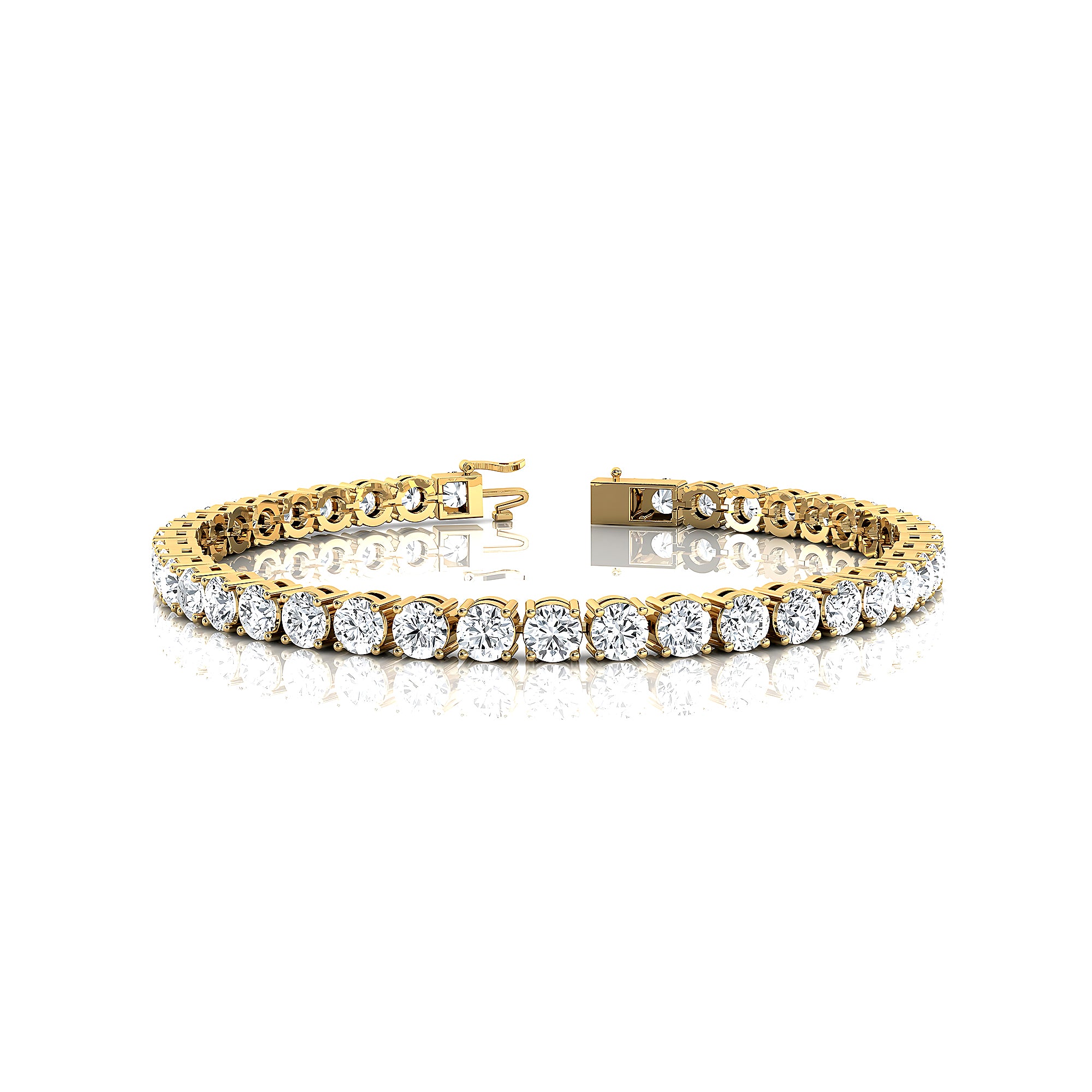 0.25ct Each Round Brilliant Cut Diamond Tennis Bracelet - GeumJewels