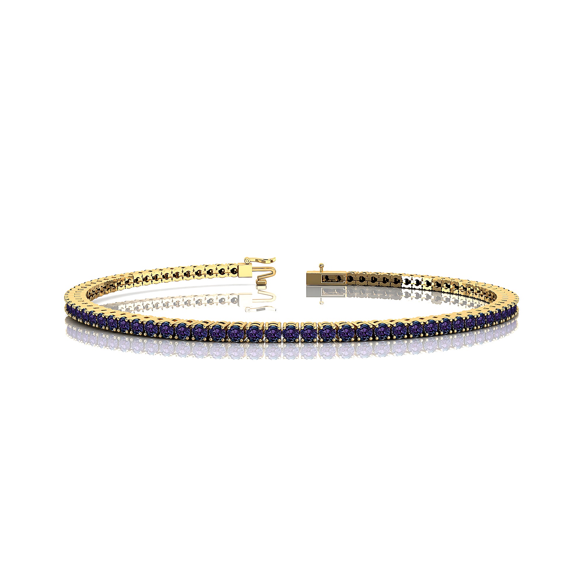 2mm Round Alexandrite Tennis Bracelet - GeumJewels