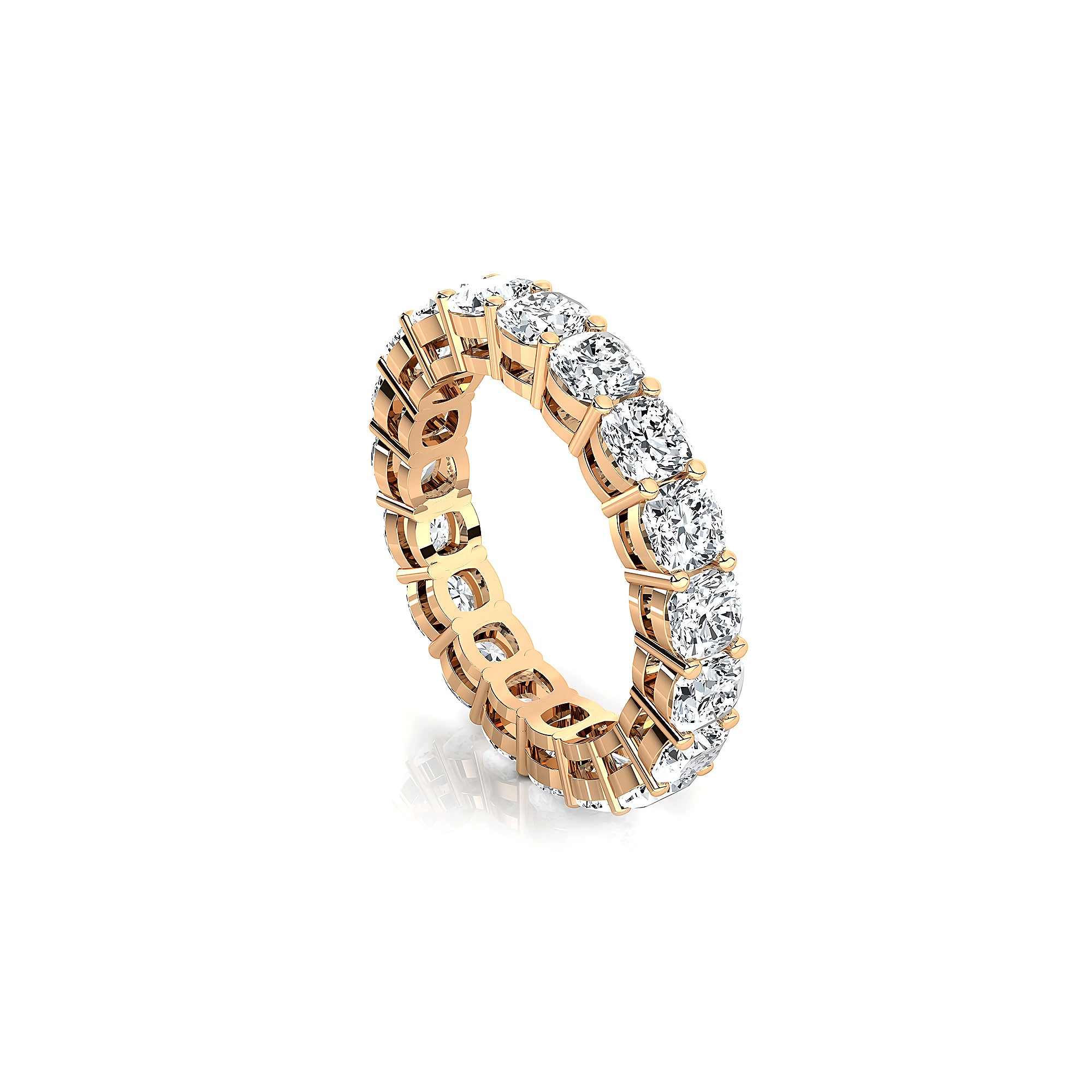 0.25ct each Cushion Square cut Diamond Eternity Ring - GeumJewels