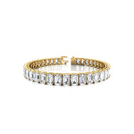 0.50ct Each Vertically set Emerald Cut Diamond Tennis Bracelet - GeumJewels