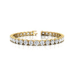 0.50ct Each Round Brilliant Cut Diamond Tennis Bracelet - GeumJewels