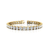 0.50ct Each Round Brilliant Cut Diamond Tennis Bracelet - GeumJewels
