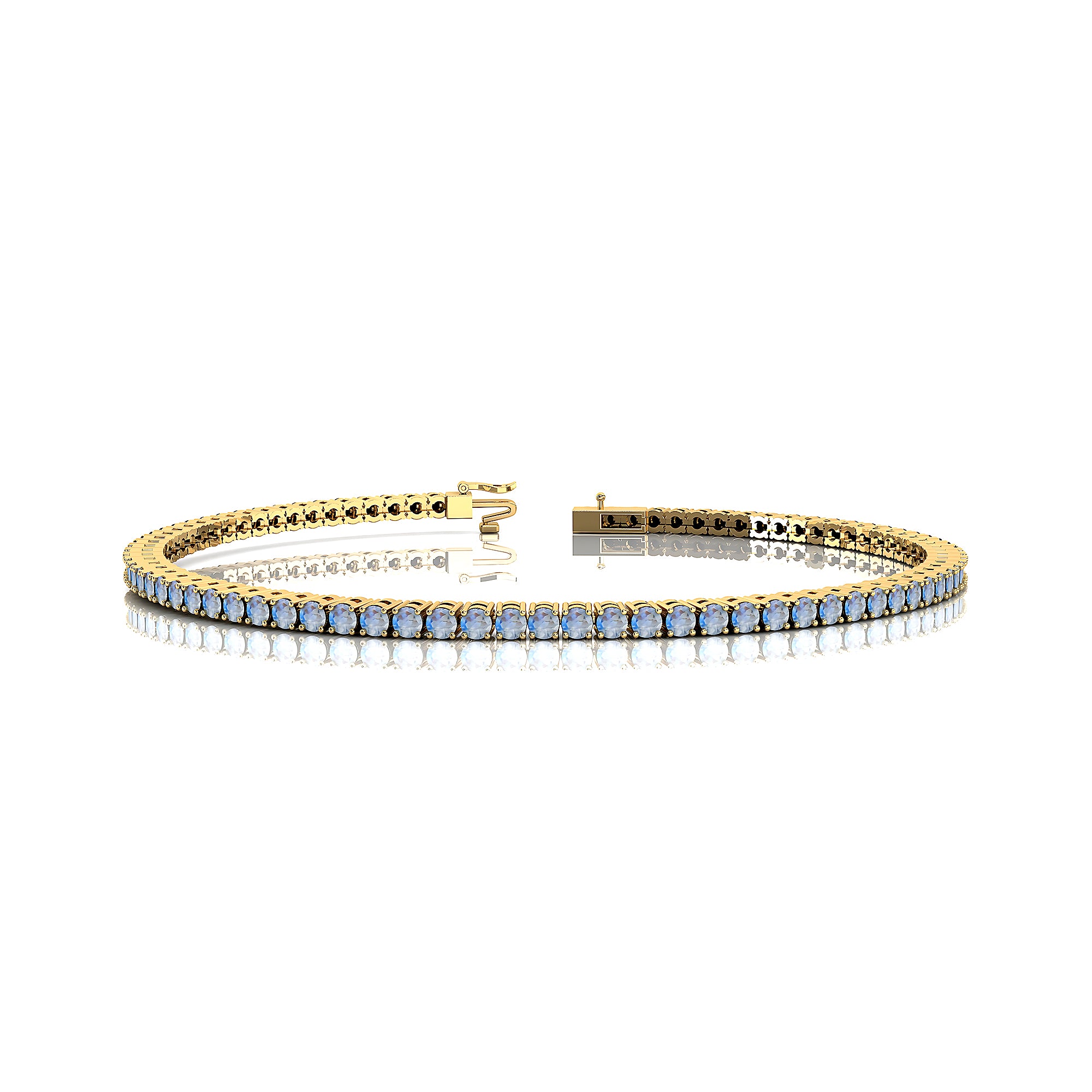 2mm Round Rainbow Moonstone Tennis Bracelet - GeumJewels