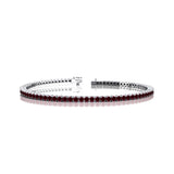 2mm Round Garnet Tennis Bracelet - GeumJewels