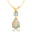 Opal Teardrop Pendant with Solitaire Diamond - GeumJewels