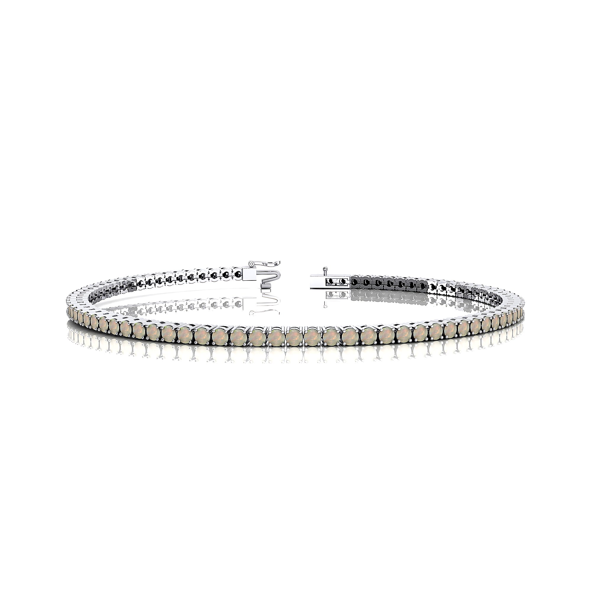 2mm Round Ethiopian Opal Tennis Bracelet - GeumJewels