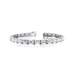 0.50ct Each Horizontally set Emerald Cut Diamond Tennis Bracelet - GeumJewels