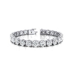 1ct Each Round Brilliant Cut Solitaire Diamond Tennis Bracelet - GeumJewels