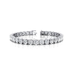0.50ct Each Round Brilliant Cut Diamond Tennis Bracelet - GeumJewels