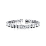 0.50ct Each Round Brilliant Cut Diamond Tennis Bracelet - GeumJewels