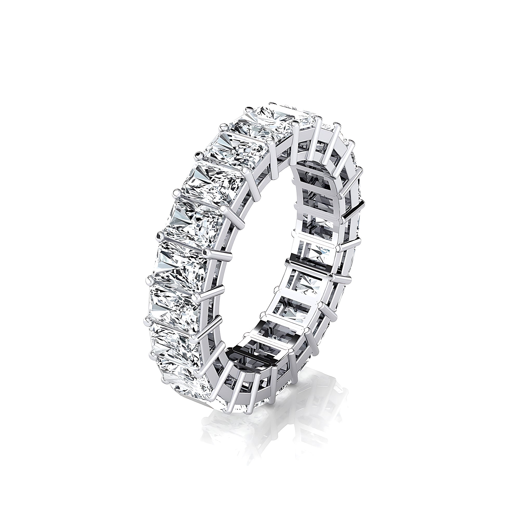 0.25ct each Radiant cut Diamond Eternity Ring - GeumJewels