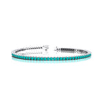2mm Round Paraiba Tourmaline Tennis Bracelet - GeumJewels