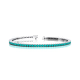 2mm Round Paraiba Tourmaline Tennis Bracelet - GeumJewels