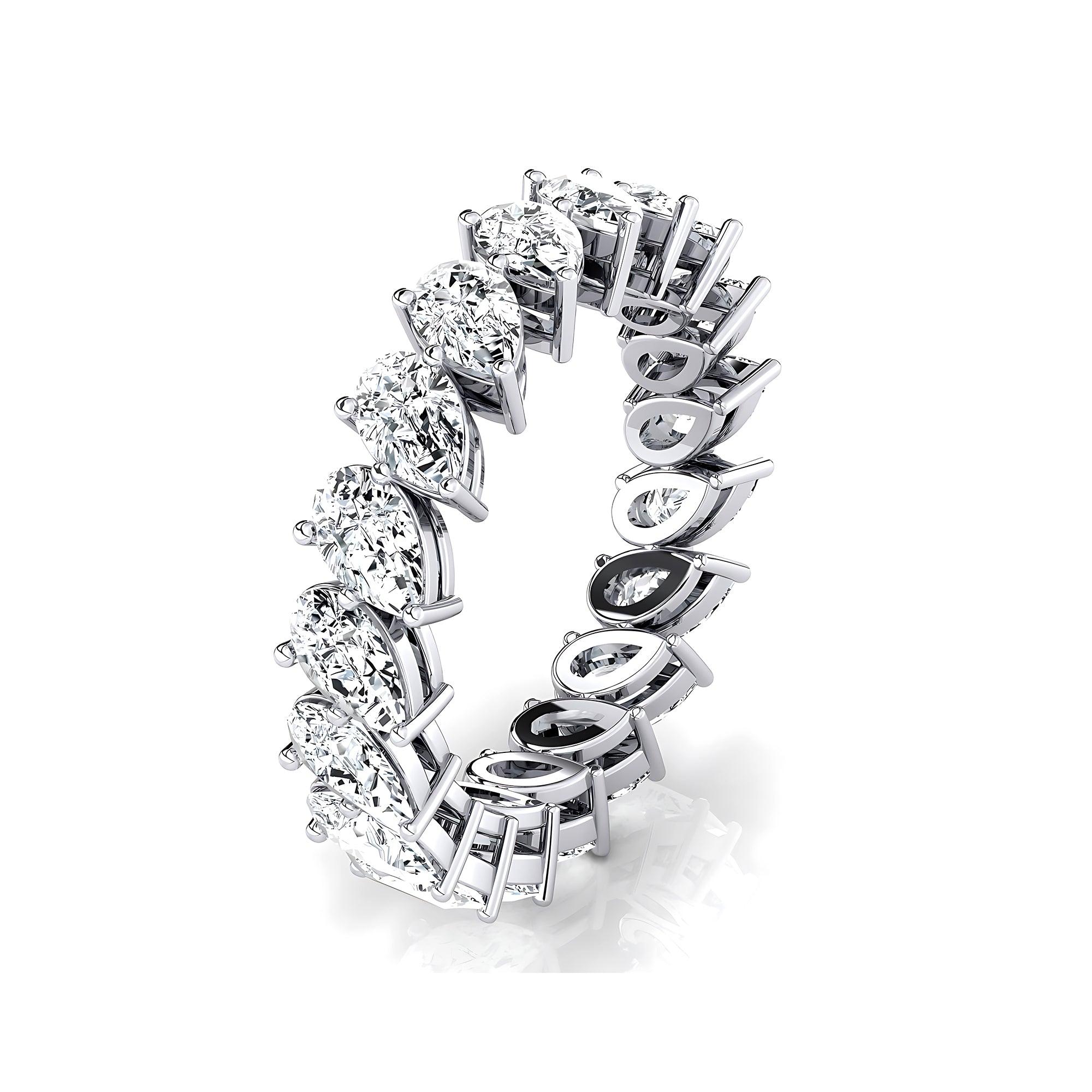 0.25ct each Pear Cut Diamond Eternity Ring - GeumJewels