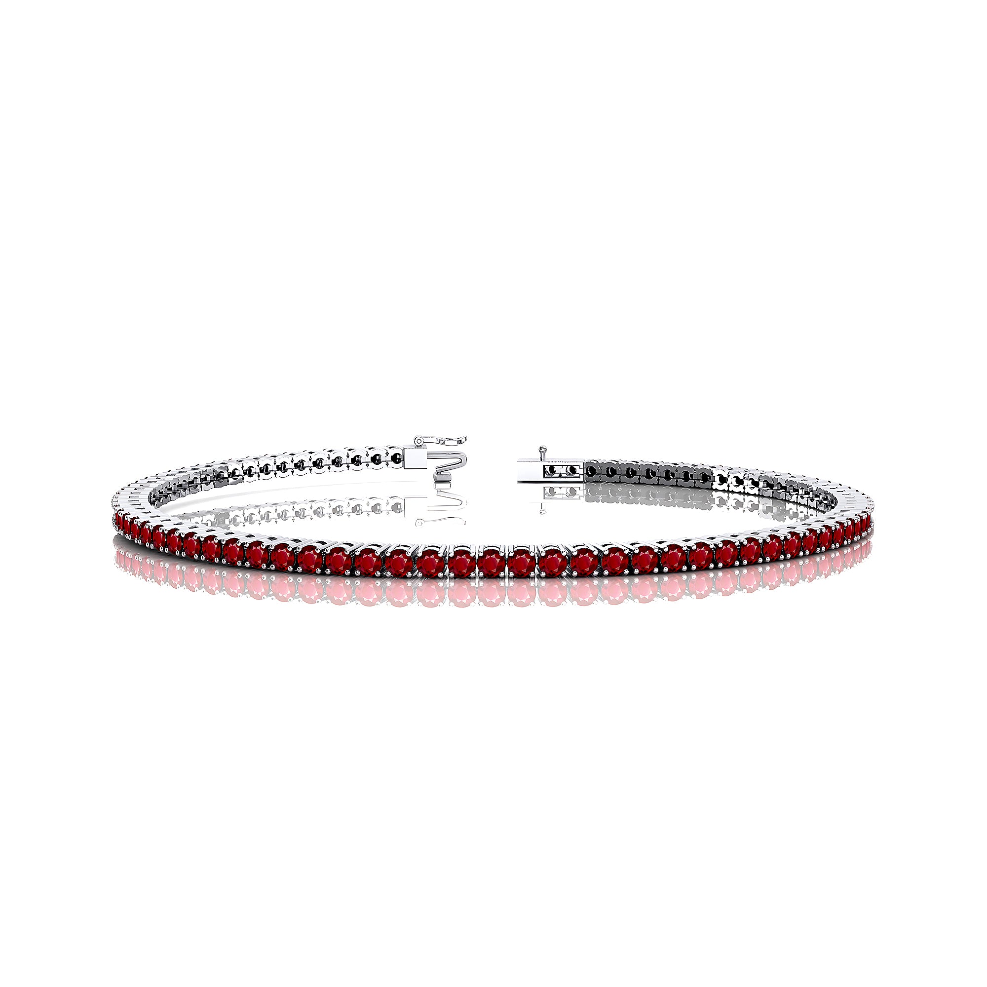 2mm Round Ruby Tennis Bracelet - GeumJewels